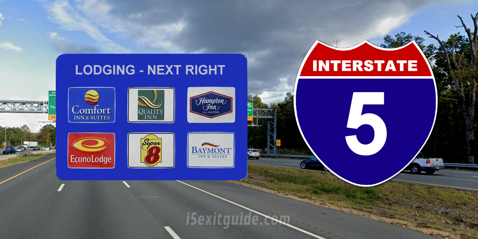 California I-5 Lodging | I-5 Exit Guide